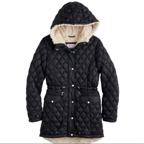 Madden Girl Faux-Fur Hood Anorak Puffer Coat Jacket    Make Offer! - Picture 1 of 3